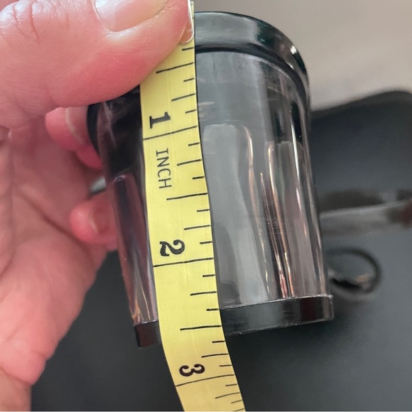 Le Chateau Size 9 Clear / Black slip on Sandals.  Unique clear heels 2-1/2 “. - Picture 9 of 10